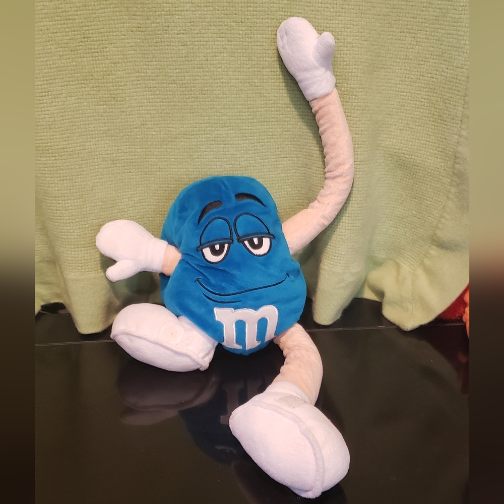 Blue M&M Candy Pull Arms & Legs Plush
